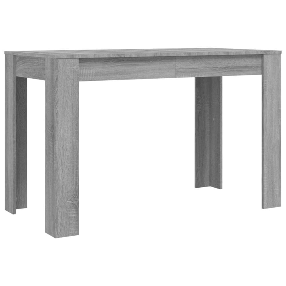 Vidaxl Jedálenský stôl sivý sonoma 120x60x76 cm kompozitné drevo